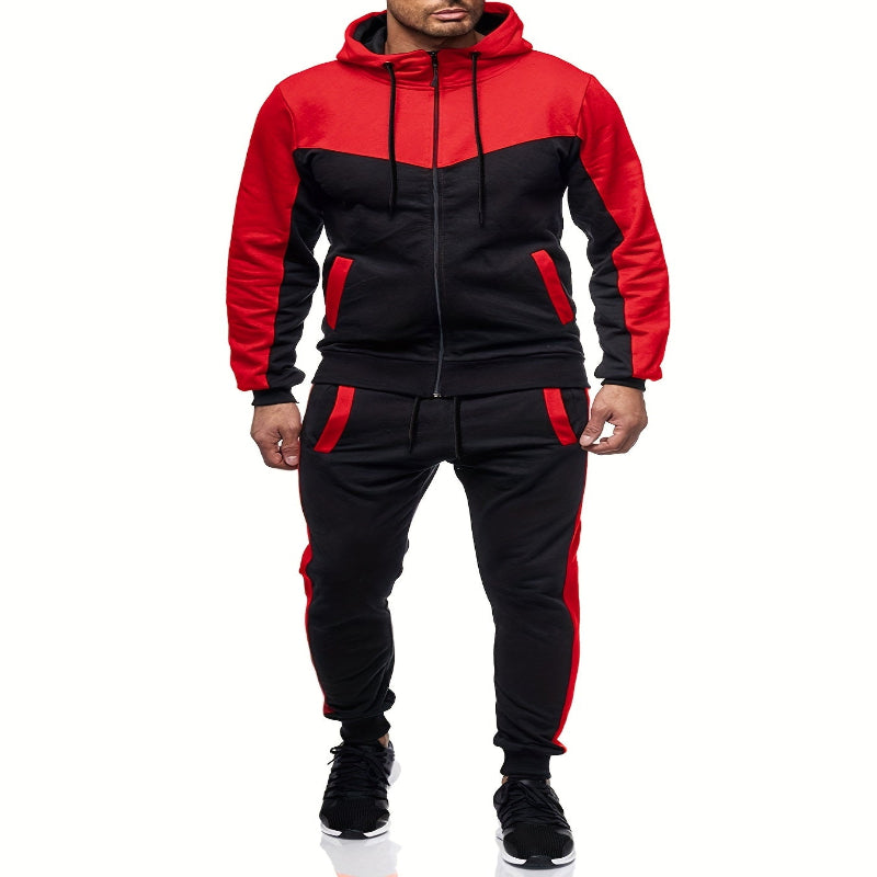 Men’s premium jogger sports suit with zip hoodie and athletic pants