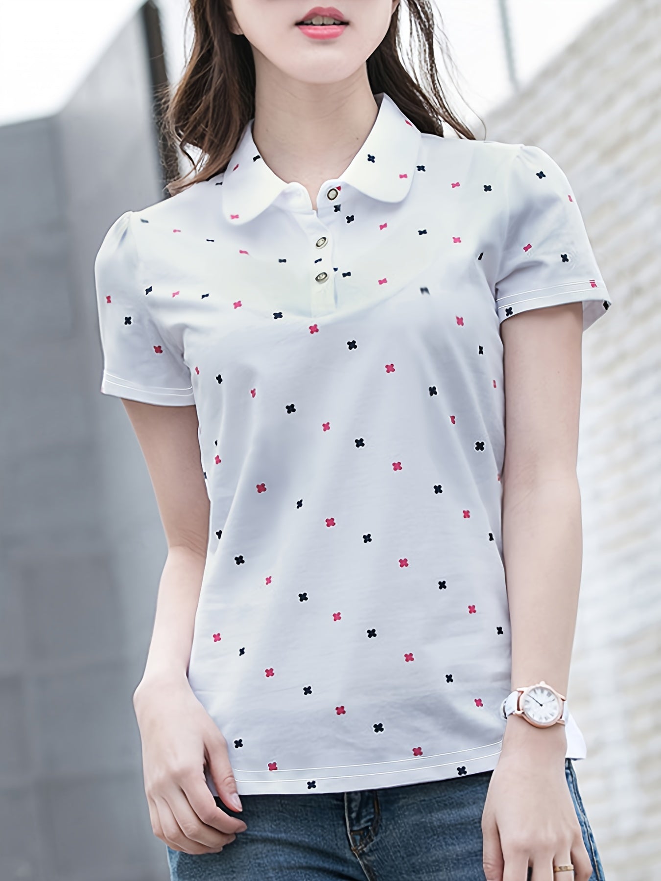 Image of a Fashionable Summer Short Sleeve Polo - At casualflowshop