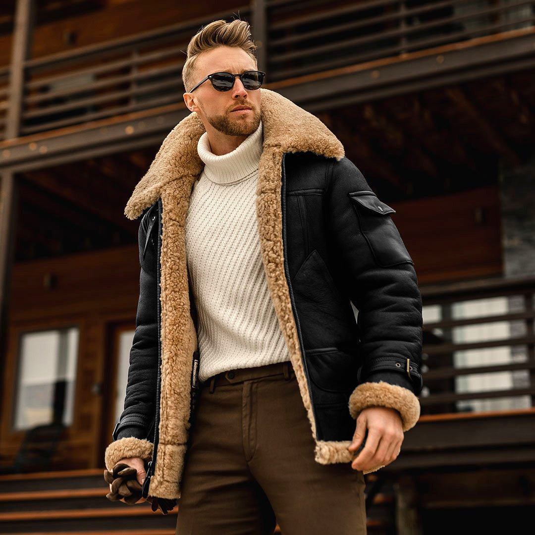 Winter Jacket Mens Military Fleece Warm Jackets Male Fur Collar Coats Army Tactical Jacket - CasualFlowshop
