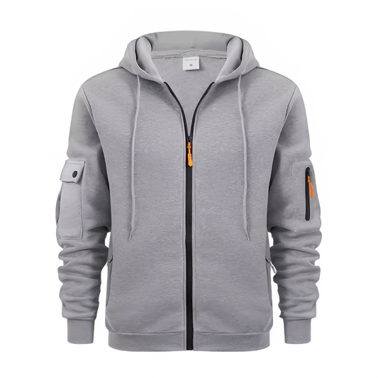 Hooded Cardigan Sweater Mens – Light Winter Zip Jacket - CasualFlowshop