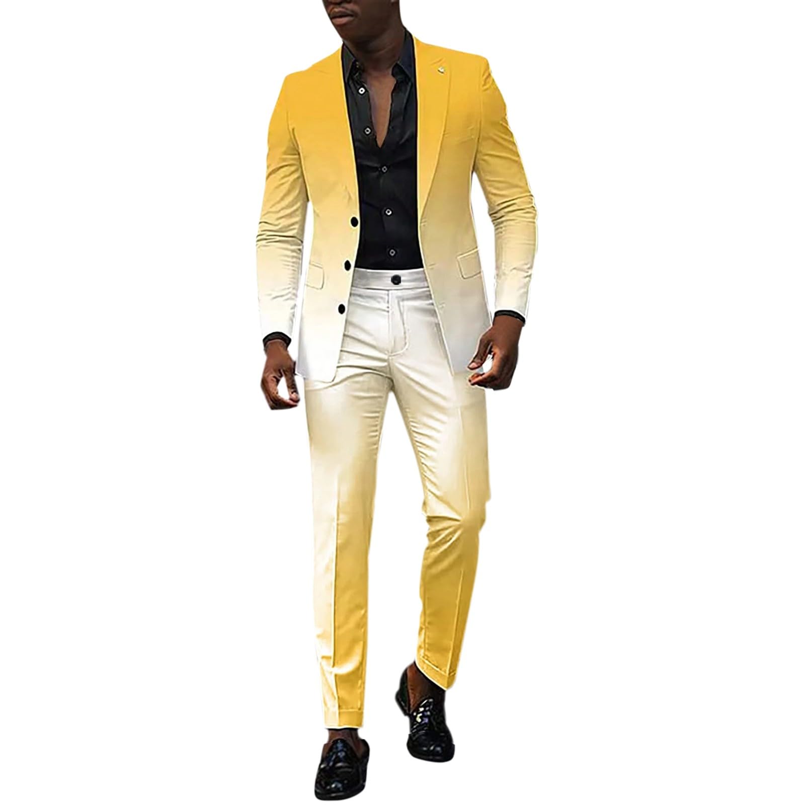 Men’s Slim Fit Wedding Suit Set – Blazer & Pants Tuxedo - CasualFlowshop