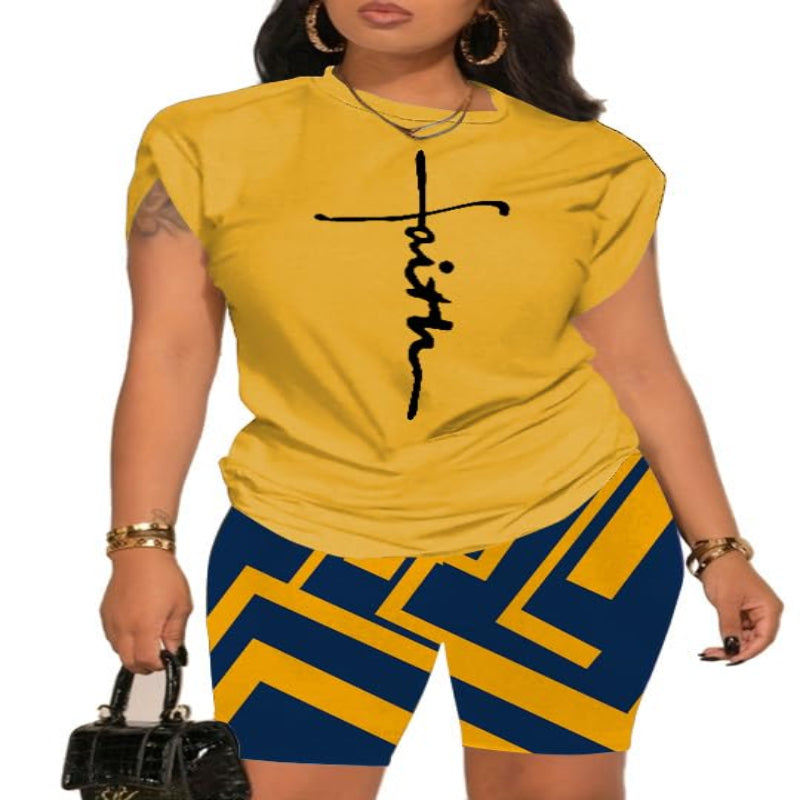 Women’s Biker Short Lounge Set – Comfy Summer Outfit - CasualFlowshop