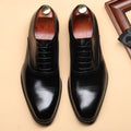Men’s British Business Formal Leather Shoes – Classic Oxford Design for Work & Events - CasualFlowshop