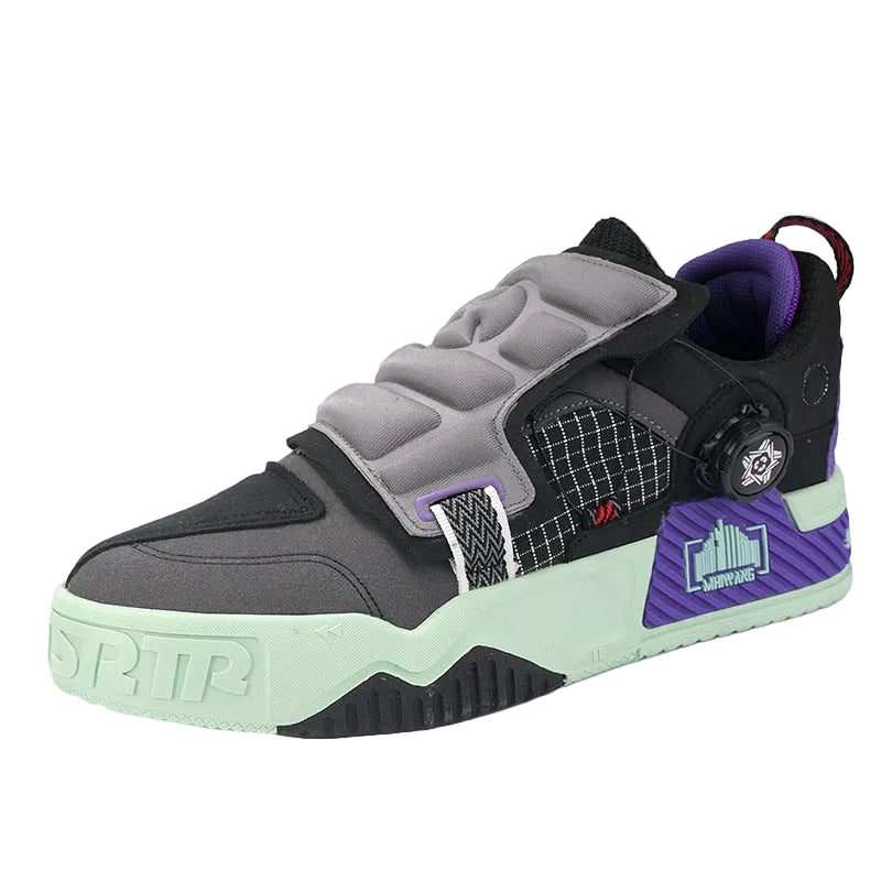 Men’s Platform Shoes – Futuristic Rotating Buckle Fashion Sneakers - CasualFlowshop