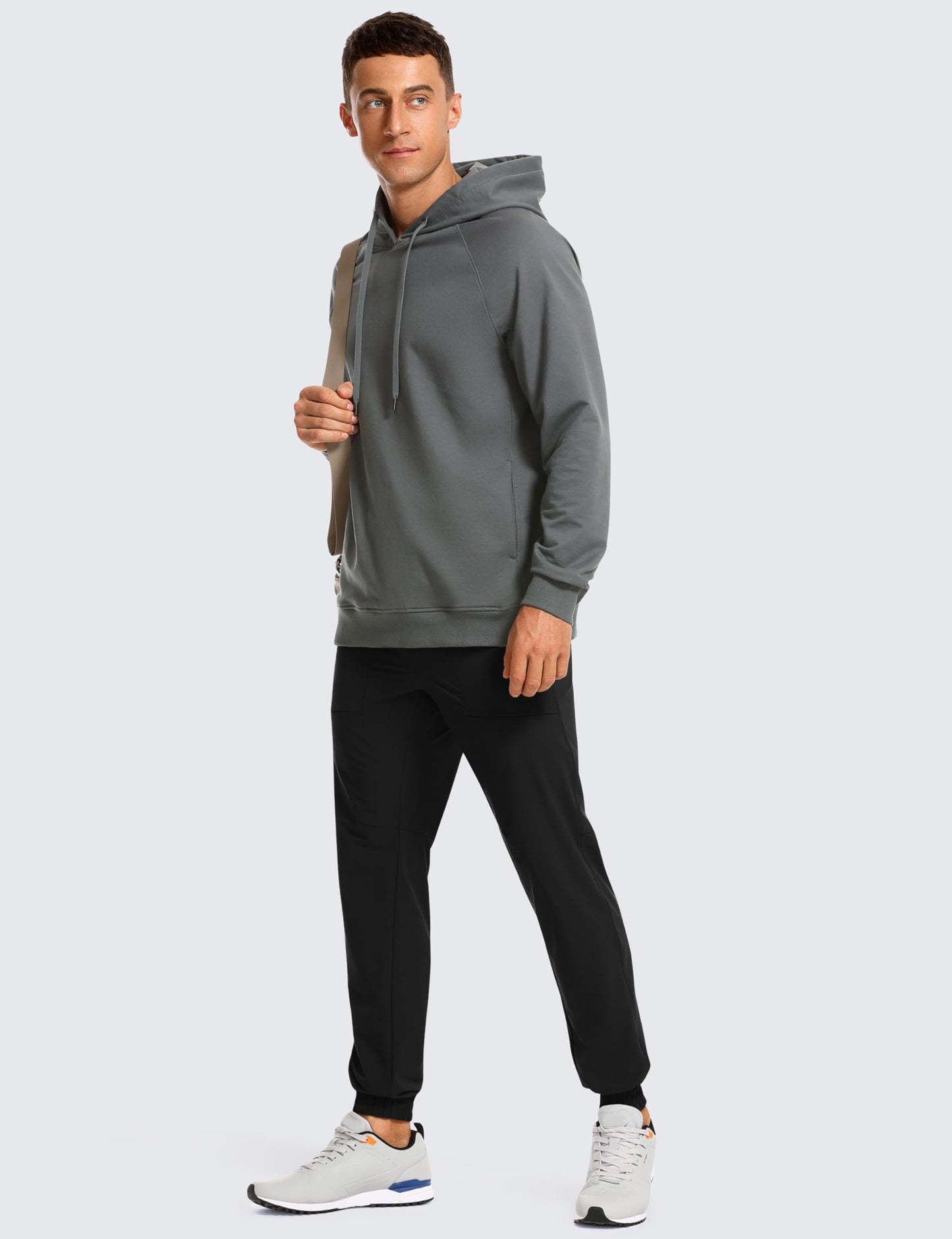 Men’s French Terry Hoodie – Soft, Stretchy & Breathable Sweatshirt - CasualFlowshop