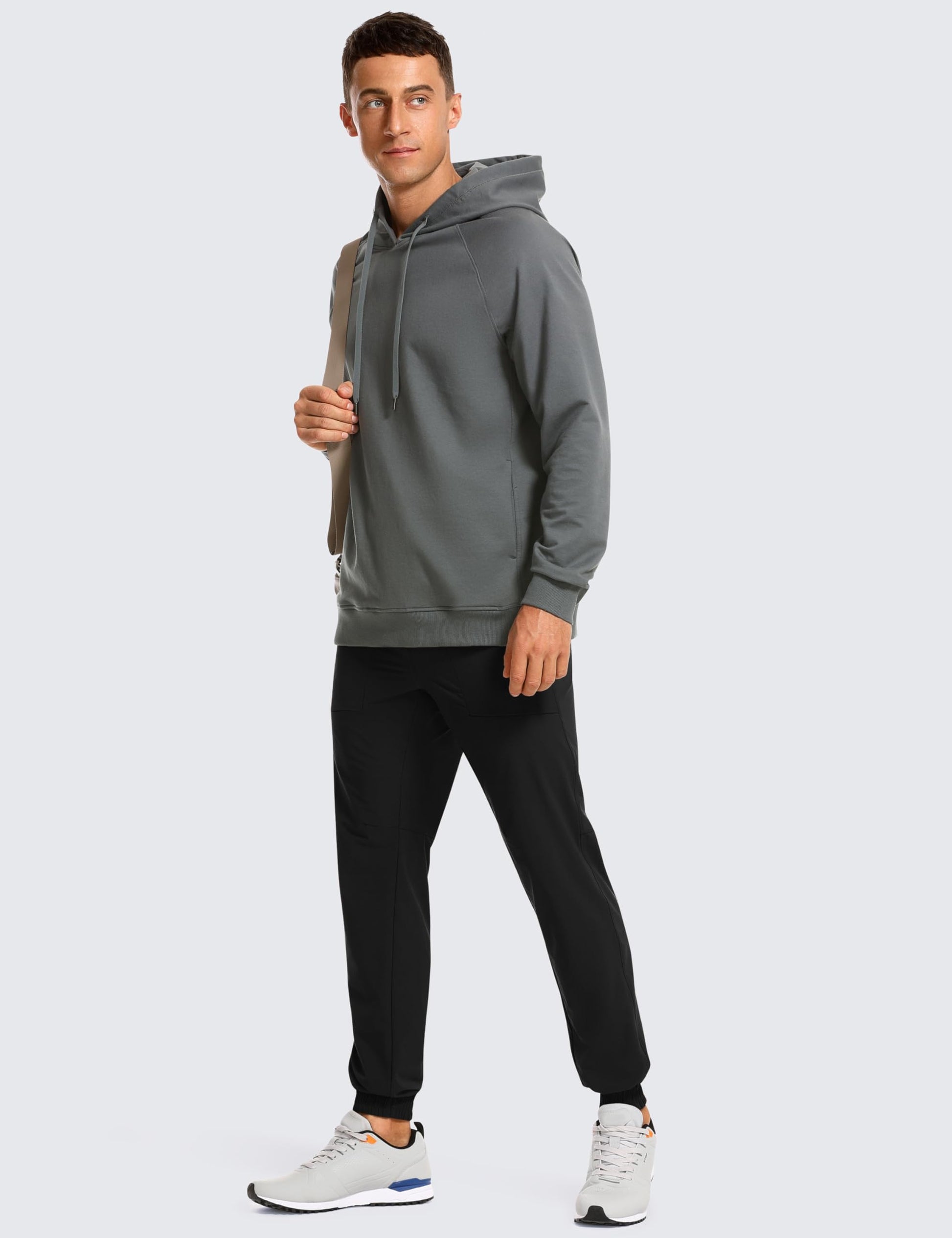 Men’s French Terry Hoodie – Soft, Stretchy & Breathable Sweatshirt - CasualFlowshop