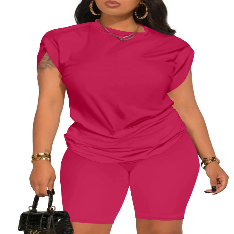 Women’s Biker Short Lounge Set – Comfy Summer Outfit - CasualFlowshop