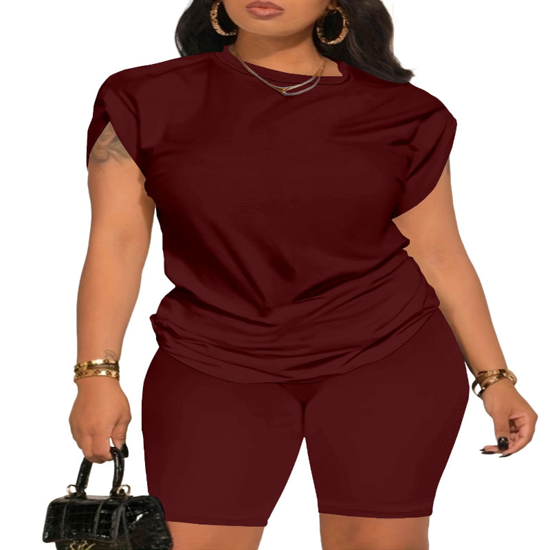 Women’s Biker Short Lounge Set – Comfy Summer Outfit - CasualFlowshop