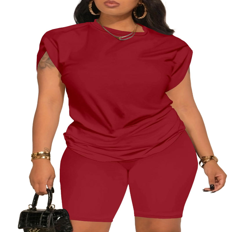 Women’s Biker Short Lounge Set – Comfy Summer Outfit - CasualFlowshop