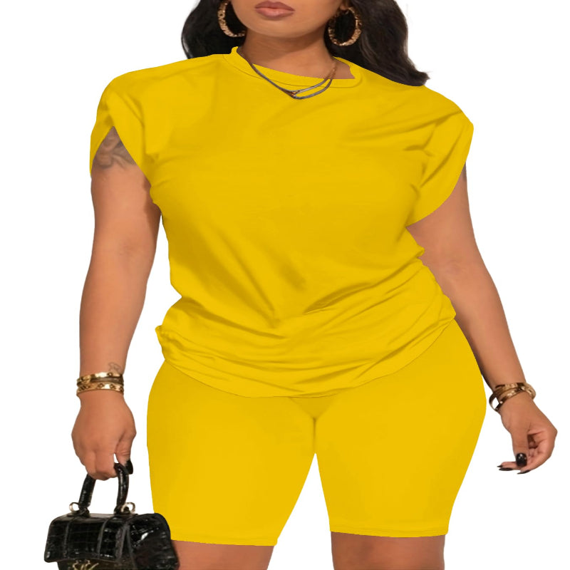 Women’s Biker Short Lounge Set – Comfy Summer Outfit - CasualFlowshop