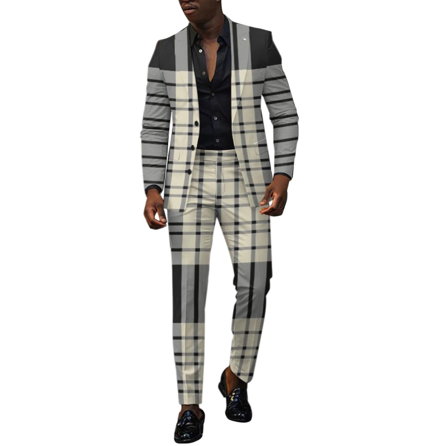 Men’s Slim Fit Wedding Suit Set – Blazer & Pants Tuxedo - CasualFlowshop