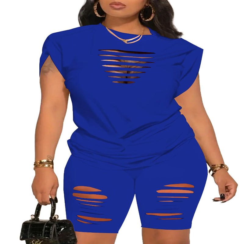 Women’s Biker Short Lounge Set – Comfy Summer Outfit - CasualFlowshop