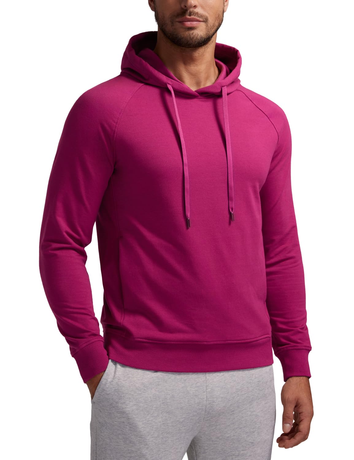 Men’s French Terry Hoodie – Soft, Stretchy & Breathable Sweatshirt - CasualFlowshop