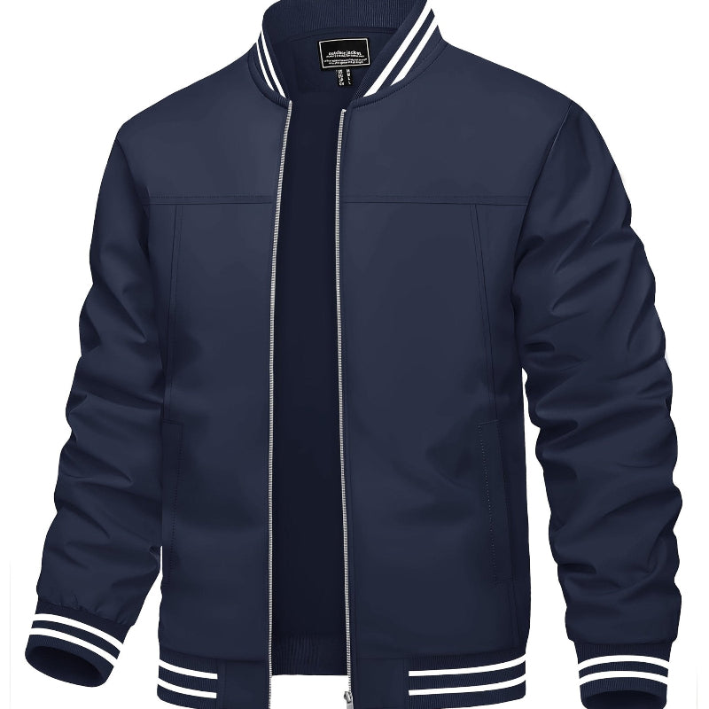 Men's Lightweight Windproof Bomber Jacket – Style Meets Performance - CasualFlowshop
