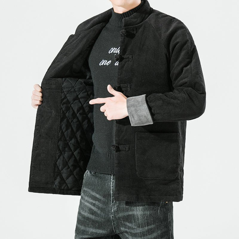 Men’s Corduroy Cotton - Padded Jacket – Vintage Warm Fall Coat - CasualFlowshop