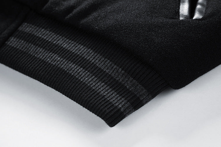 Close-up of a black fabric texture on a white background