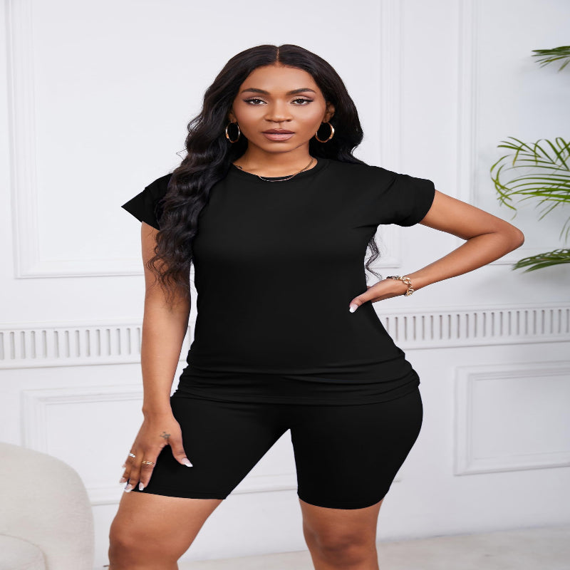 Women’s Biker Short Lounge Set – Comfy Summer Outfit - CasualFlowshop