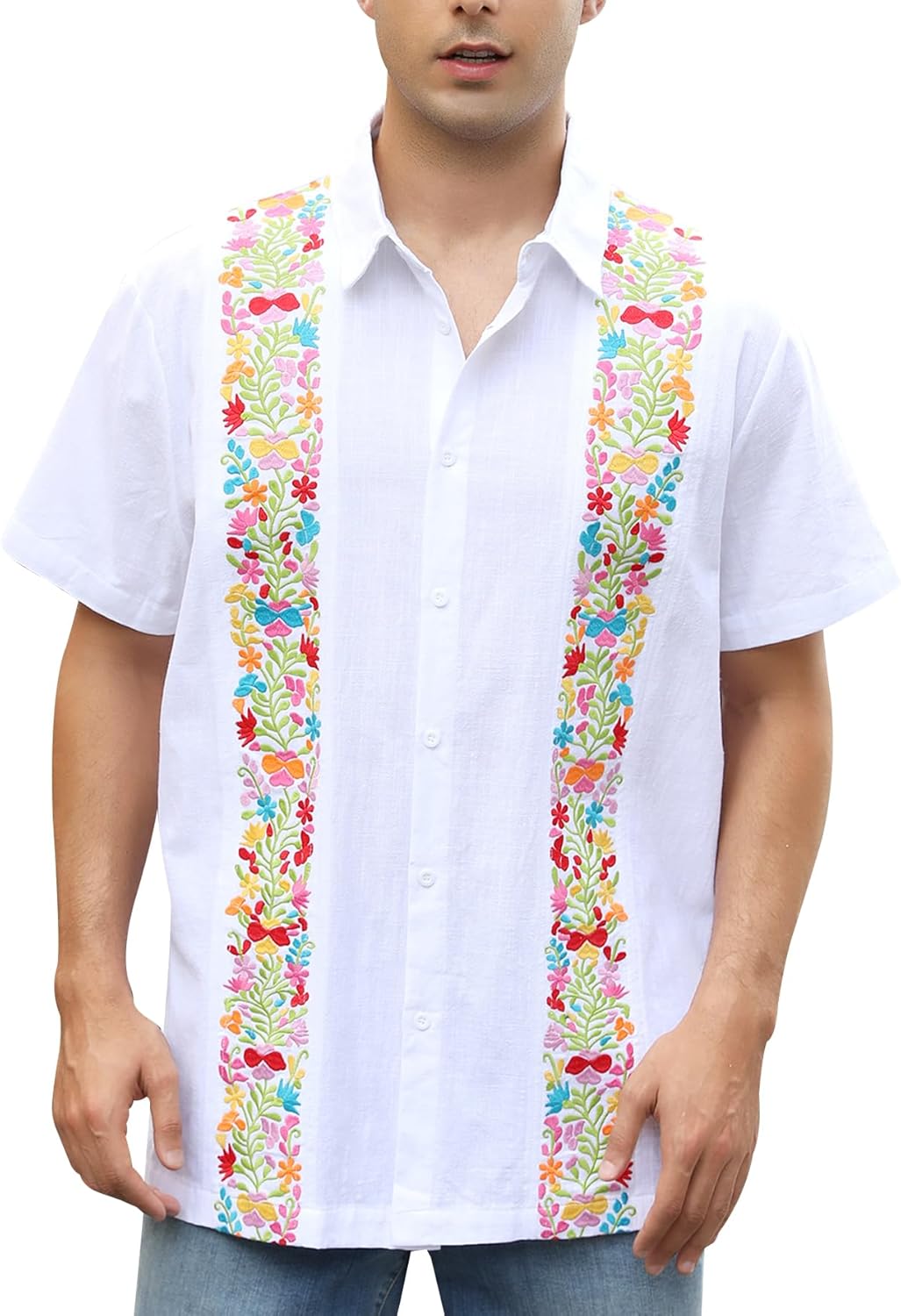Men’s Black & Gold Guayabera Shirt – Traditional Mexican Elegance - CasualFlowshop