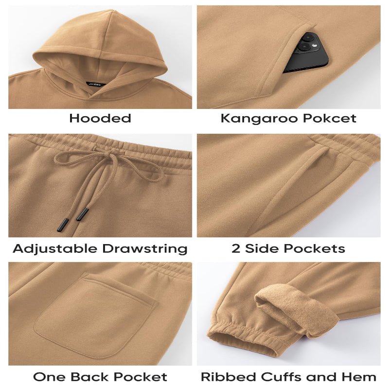 Men’s Relaxed Fit Jogger Set – Soft Hoodie & Sweatpants 2 - Piece Outfit - CasualFlowshop