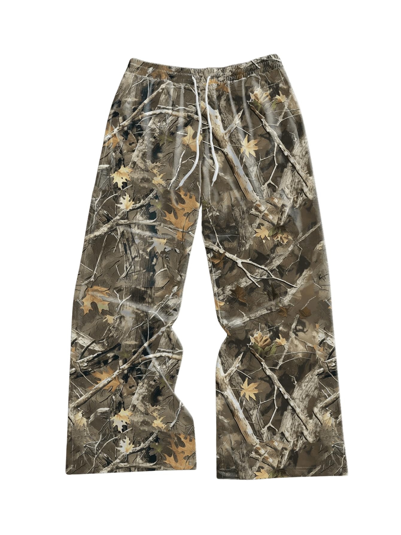 Men’s Vintage Camo Wide Leg Pants – Casual Baggy Streetwear - CasualFlowshop