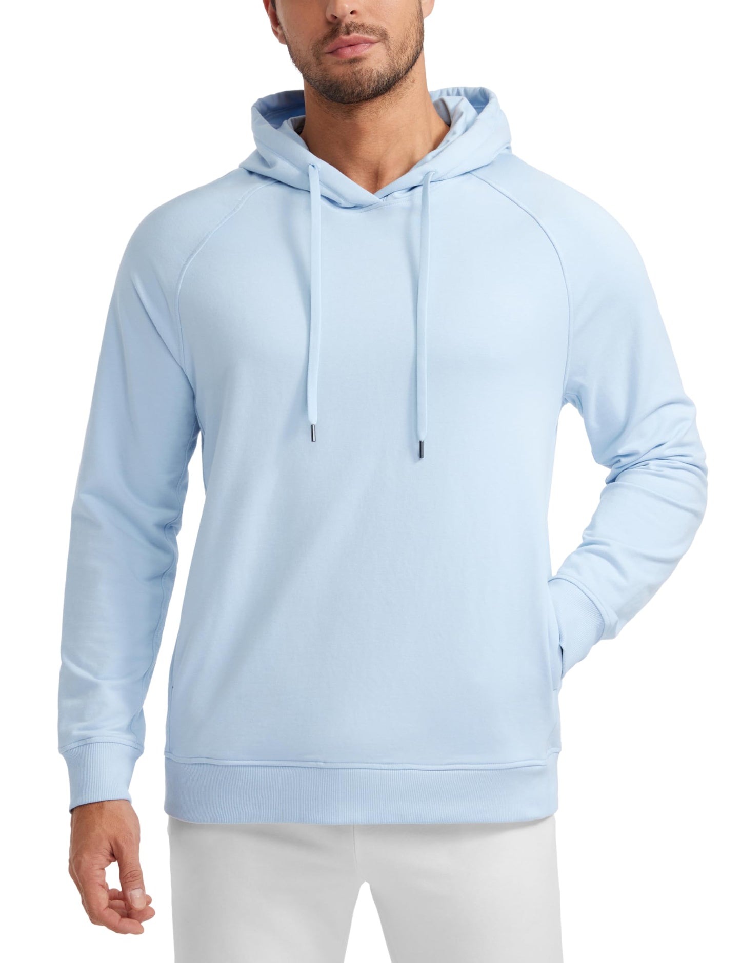 Men’s French Terry Hoodie – Soft, Stretchy & Breathable Sweatshirt - CasualFlowshop