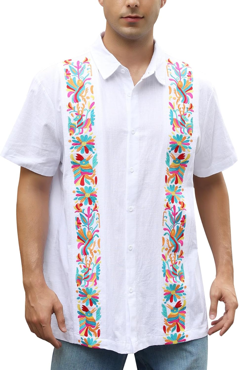 Men’s Black & Gold Guayabera Shirt – Traditional Mexican Elegance - CasualFlowshop