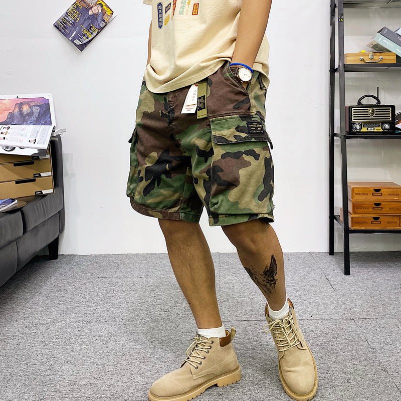 Men's Multi - pocket Camouflage Cargo Shorts - CasualFlowshop