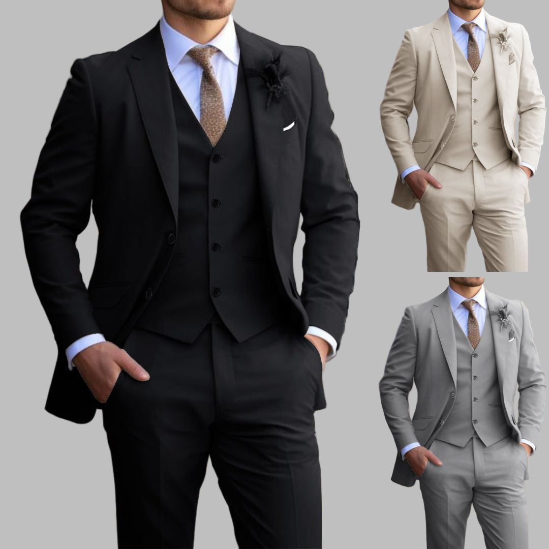 Men’s Stylish 3 - Piece Casual Suit – Modern & Elegant Look - CasualFlowshop