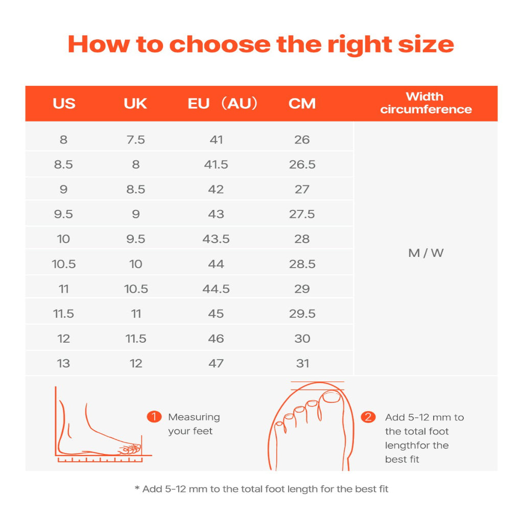 shoe size chart US UK EU CM measurement guide for sneakers