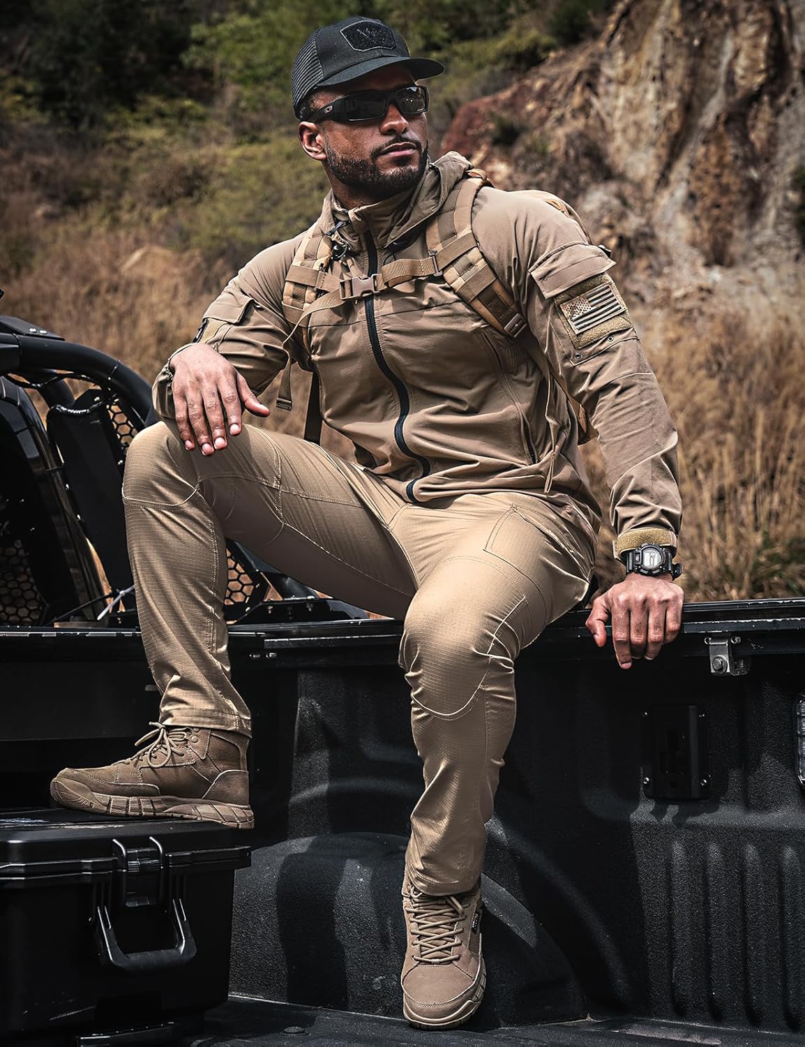 Men's Tactical Ripstop Cargo Pants – Outdoor Hiking & Work Trousers - CasualFlowshop