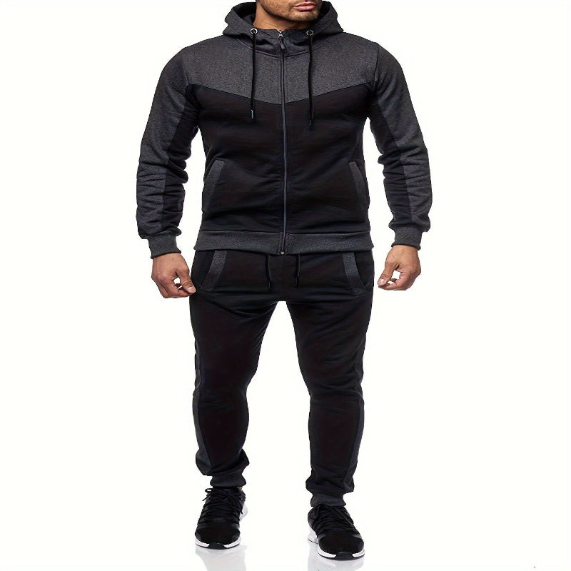 Premium jogger sports suit for men with hoodie and tapered pants