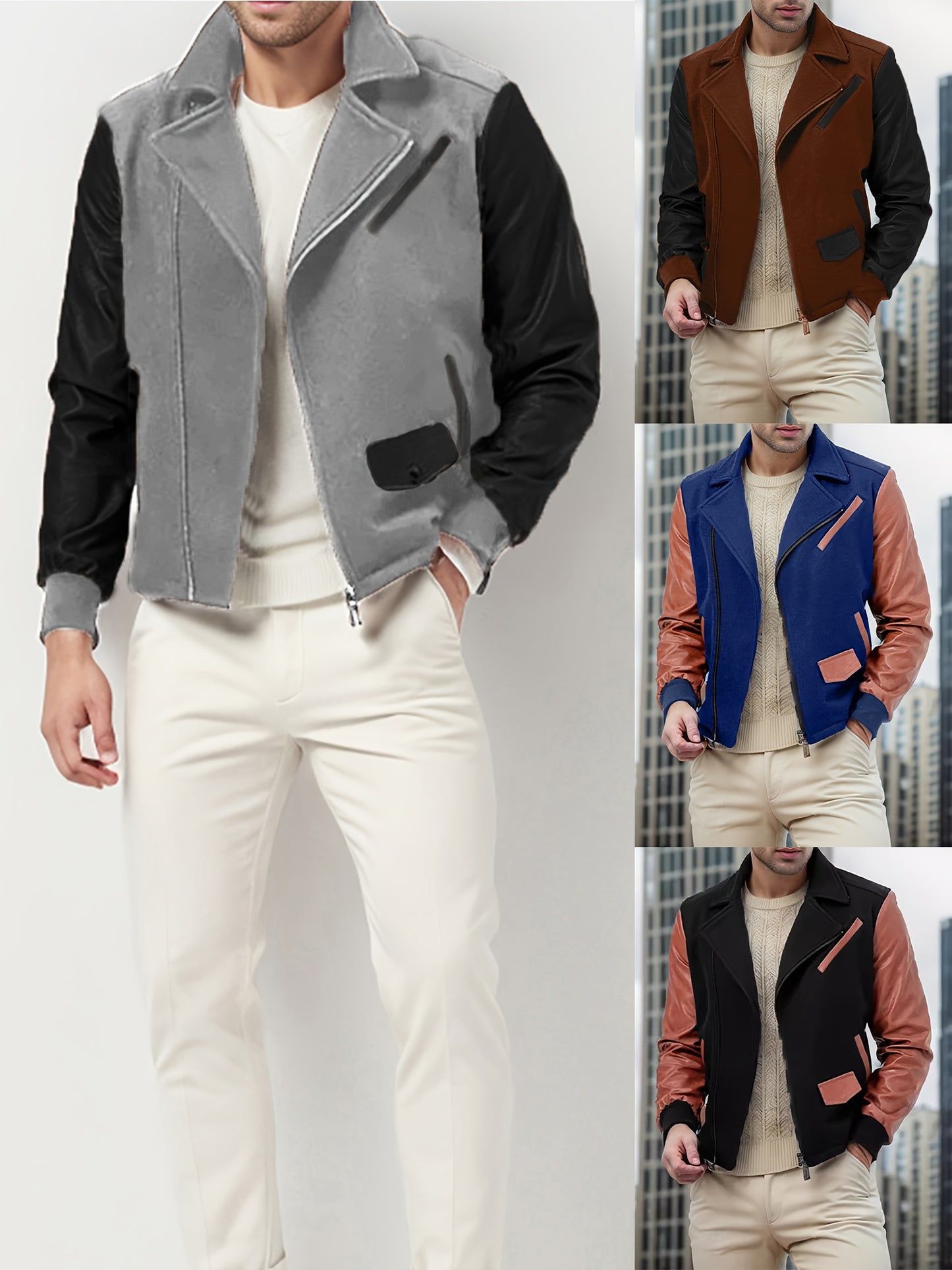 Men color block jacket.jpg - Casualflowshop