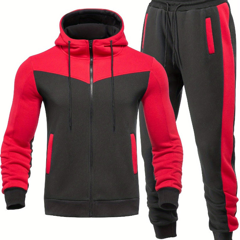 Men’s premium jogger sports suit with zip hoodie and athletic pants
