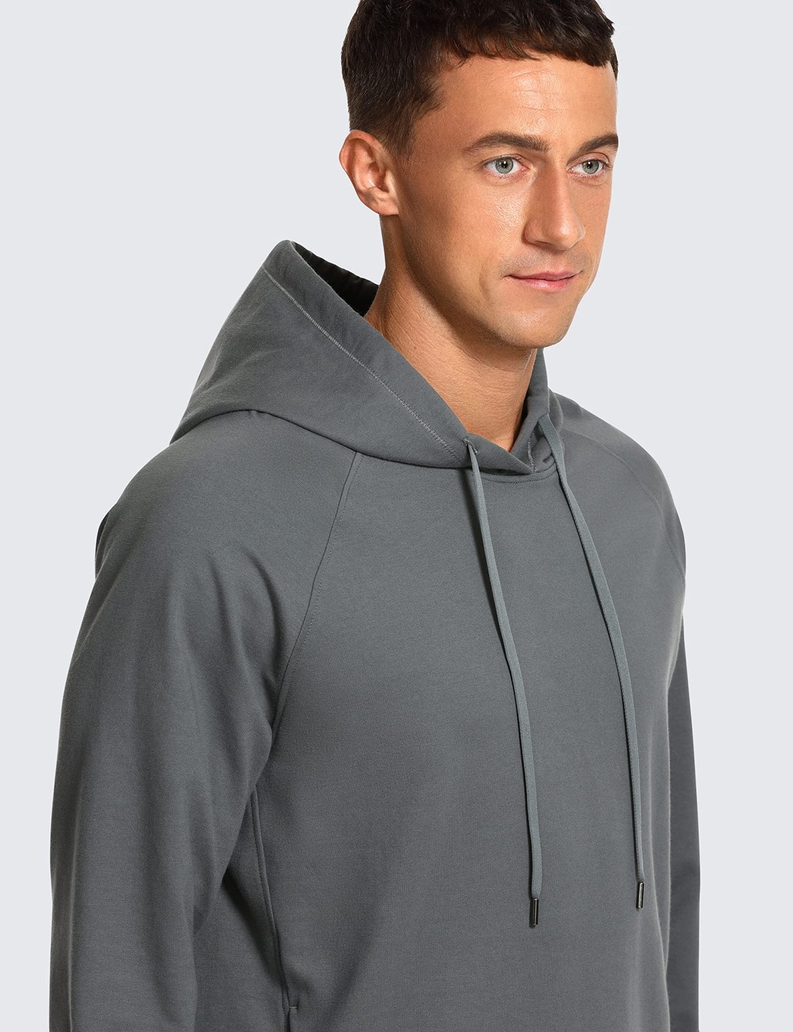 Men’s French Terry Hoodie – Soft, Stretchy & Breathable Sweatshirt - CasualFlowshop