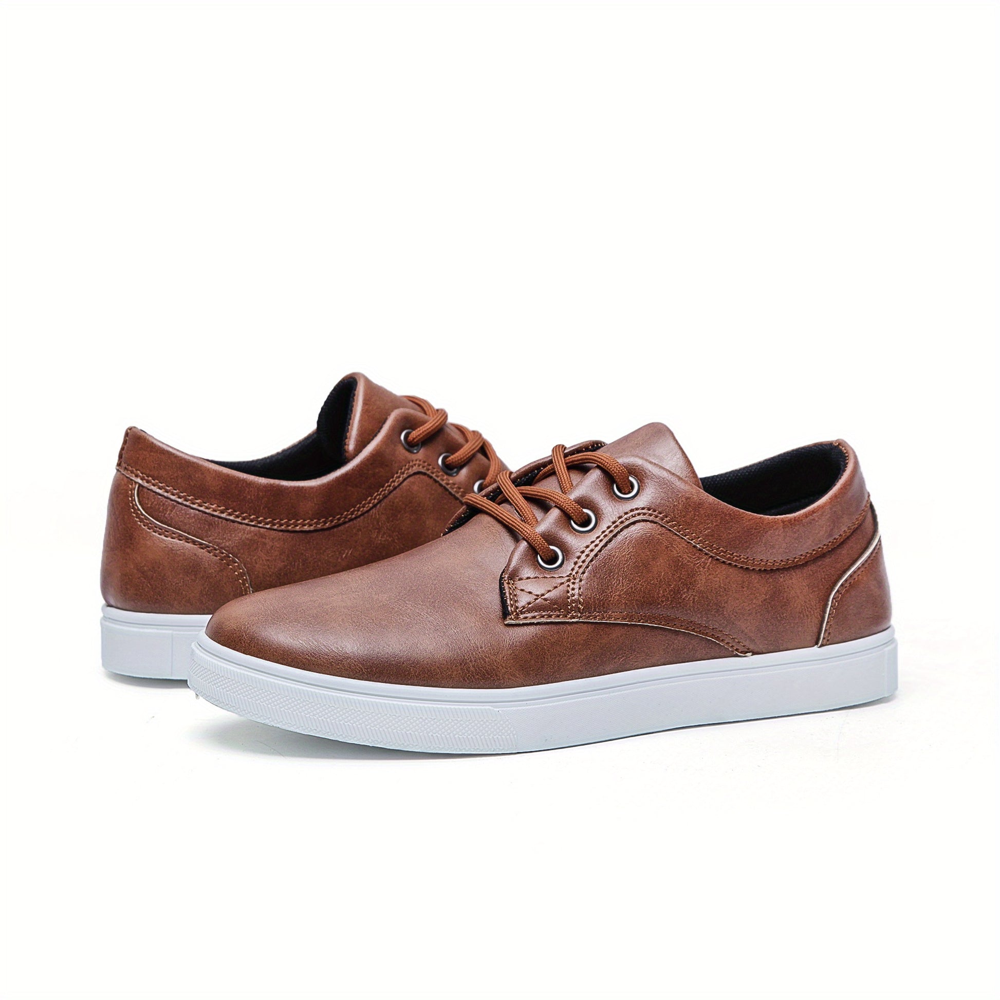 Modern men's PU leather skate shoes with a stylish and durable design.