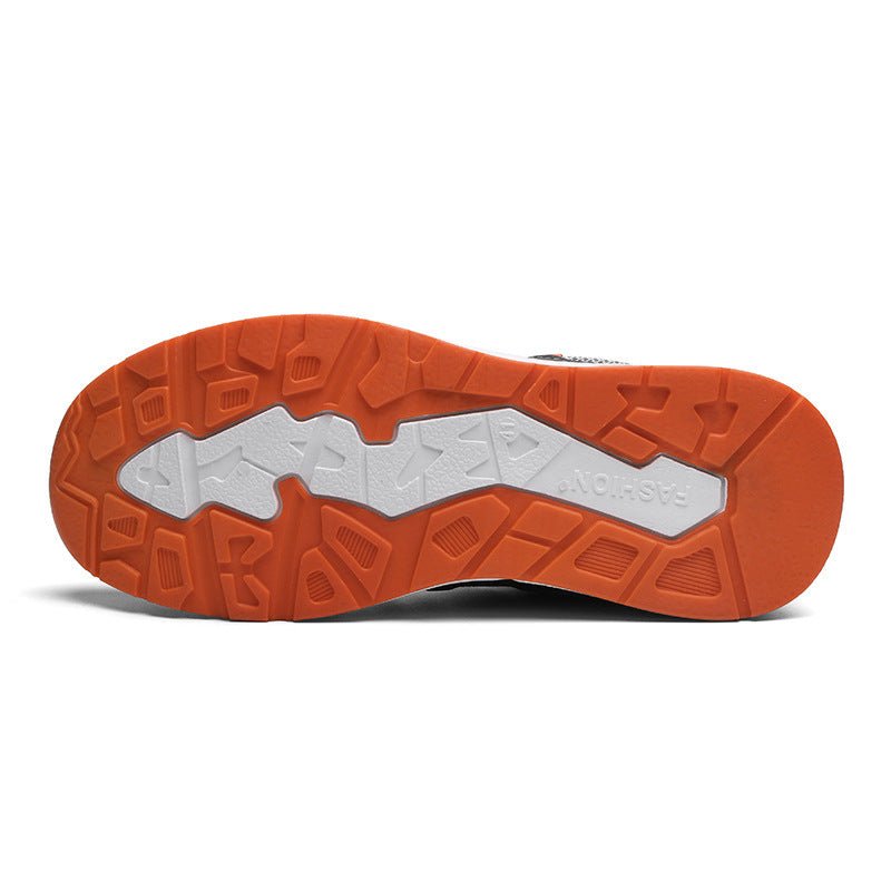 Unisex breathable mesh sneakers in white and black – lightweight summer shoes for men.