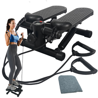 Mini Stair Stepper with LCD & Resistance Bands