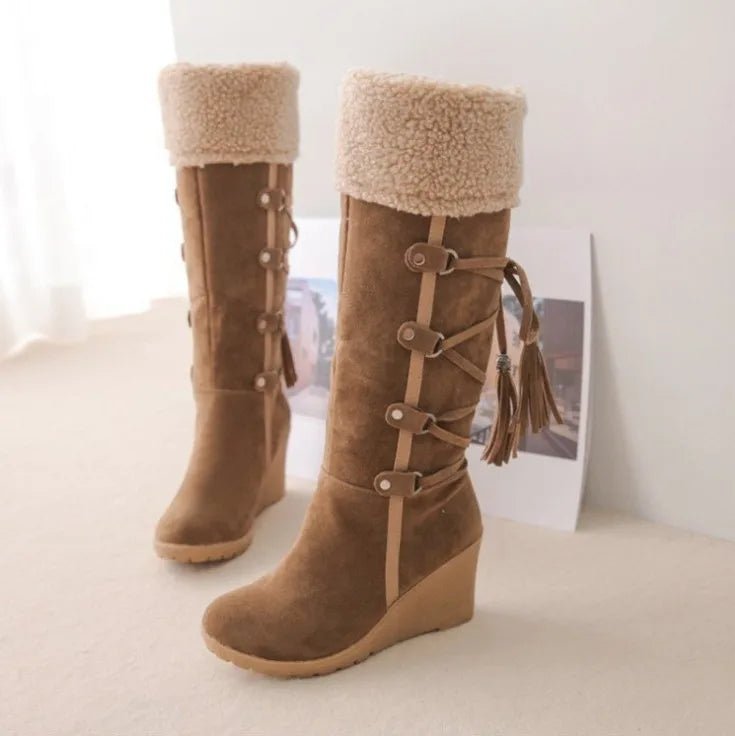 Picture of Women's Faux Winter Snow Boots - At Casualflowshop