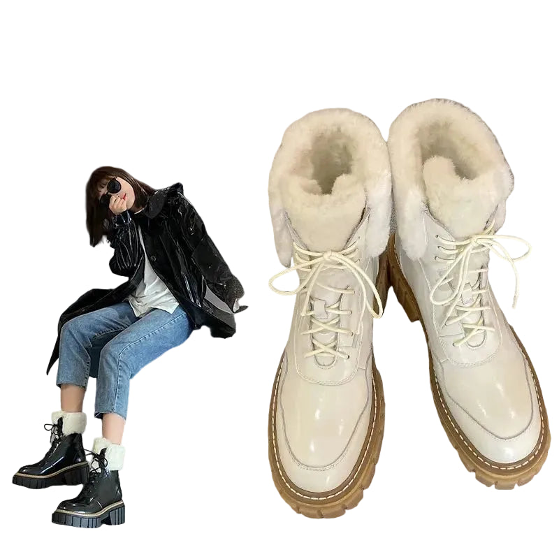 Women’s Winter Ankle Boots – Warm, Anti - Slip & Stylish for Everyday Wear - CasualFlowshop
