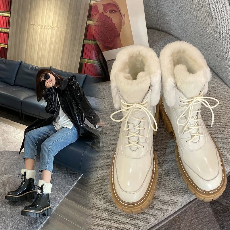 Women’s Winter Ankle Boots – Warm, Anti - Slip & Stylish for Everyday Wear - CasualFlowshop