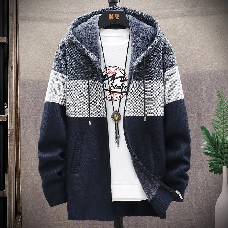 Image of Cardigan Large Coat for Men - Casualflowshop