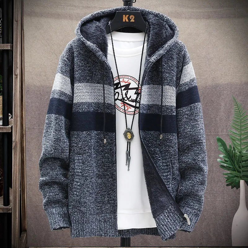 Image of Cardigan Large Coat for Men - Casualflowshop