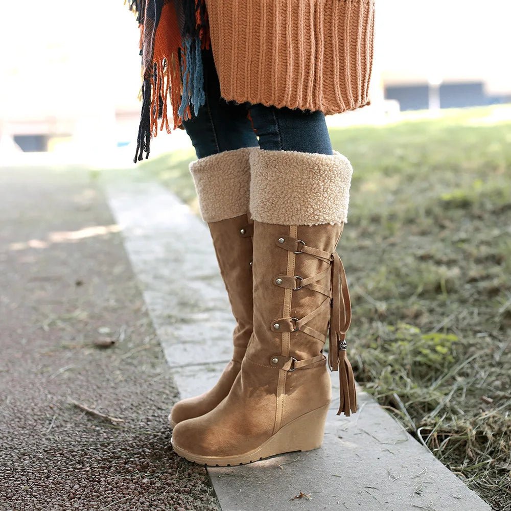 Picture of Women's Faux Winter Snow Boots - At Casualflowshop