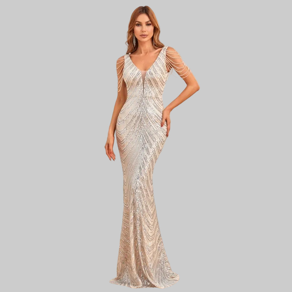 Women’s Formal Evening Party Dress – Sophisticated Long Black Dress - CasualFlowshop