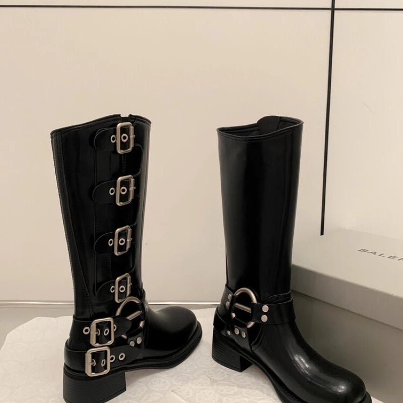 Knight Buckle Boots – Bold Style & Comfort - CasualFlowshop