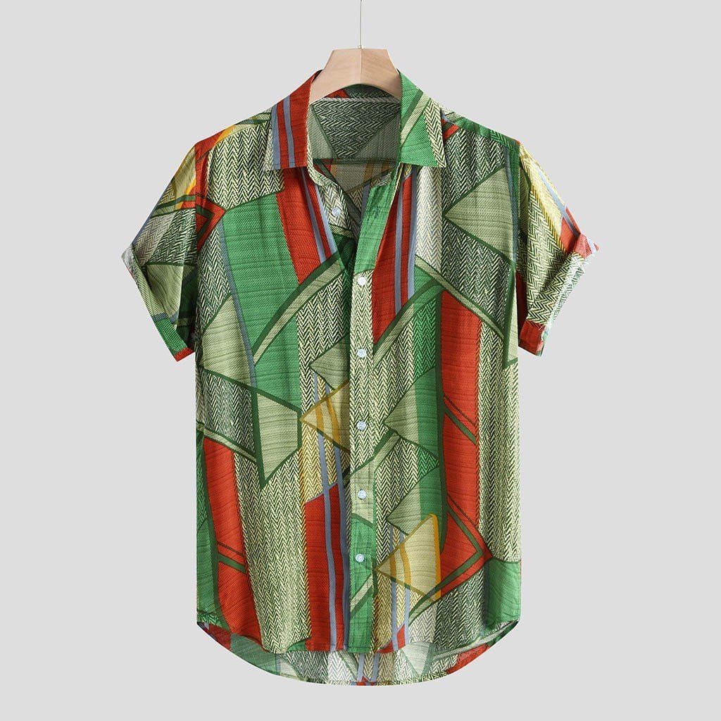 Men’s Hip Hop Hawaiian Shirt – Bold Printed Street Style - CasualFlowshop