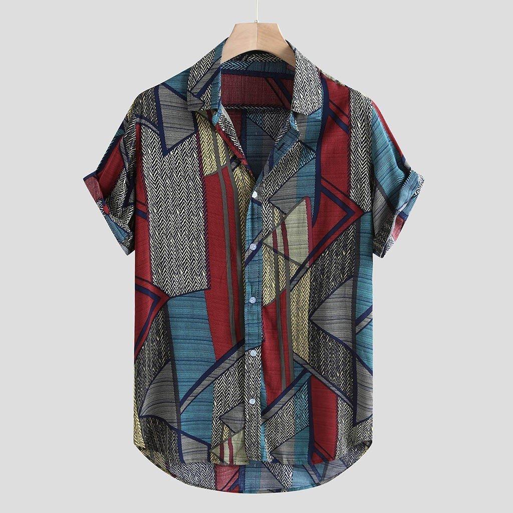 Men’s Hip Hop Hawaiian Shirt – Bold Printed Street Style - CasualFlowshop