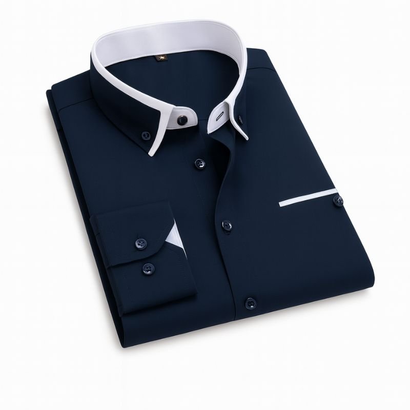 Men’s Long Sleeve Dress Shirt – Slim Fit Business Casual - CasualFlowshop