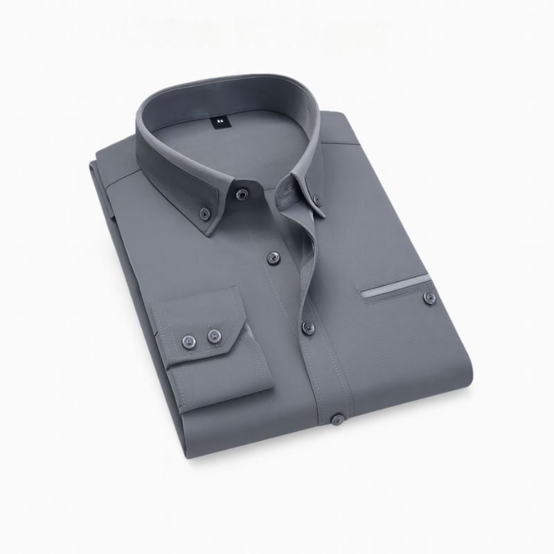 Men’s Long Sleeve Dress Shirt – Slim Fit Business Casual - CasualFlowshop