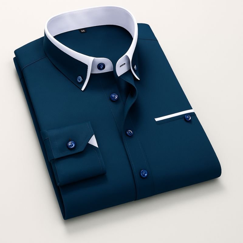 Men’s Long Sleeve Dress Shirt – Slim Fit Business Casual - CasualFlowshop